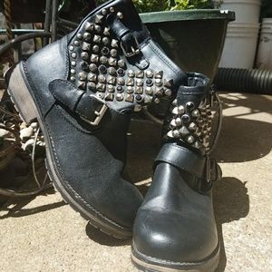 Black Studded Boots